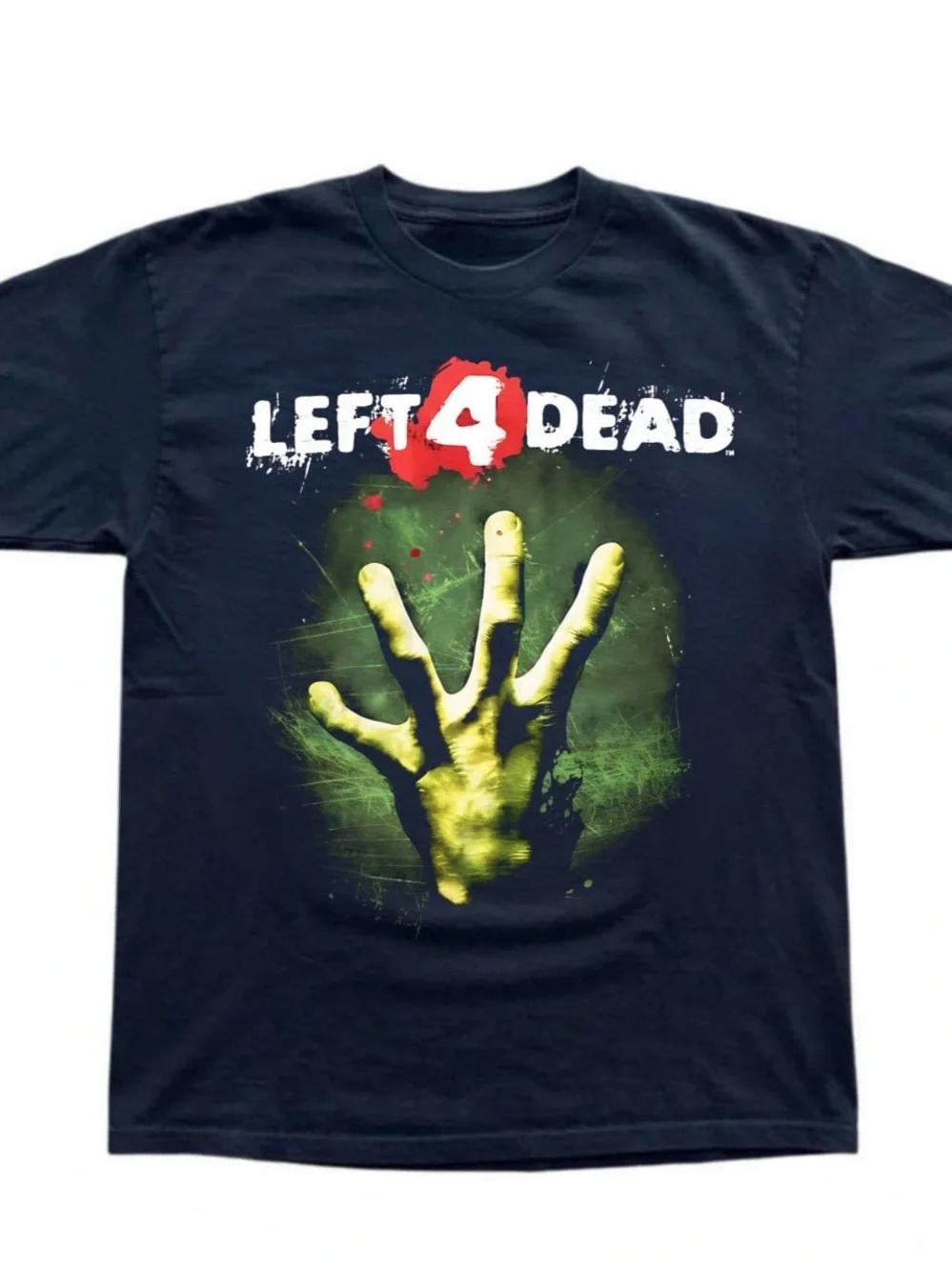 Navy Left 4 Dead Graphic Tee with Green Infected Hand